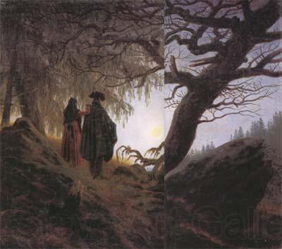 Caspar David Friedrich Man and Woman Contemplating the Moon (mk10)